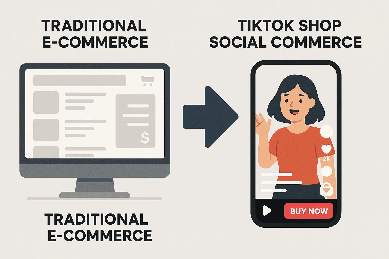 Infographic showing the benefits of TikTok Shop automation: Streamlined Product Management, Enhanced Content Strategy, Improved Customer Engagement, and Real-Time Analytics.